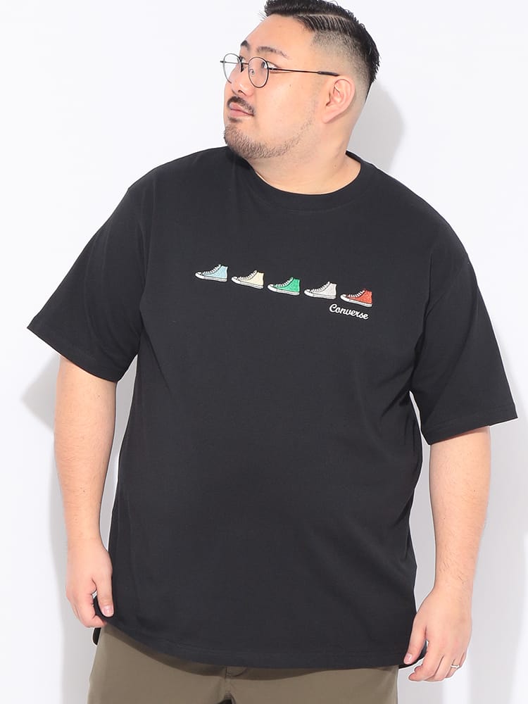 【WEB限定価格】Tシャツ 半袖 メンズ 大きいサイズ シューズ刺繍 クルーネック カットソー トップス コットン スニーカー刺繍 春 夏