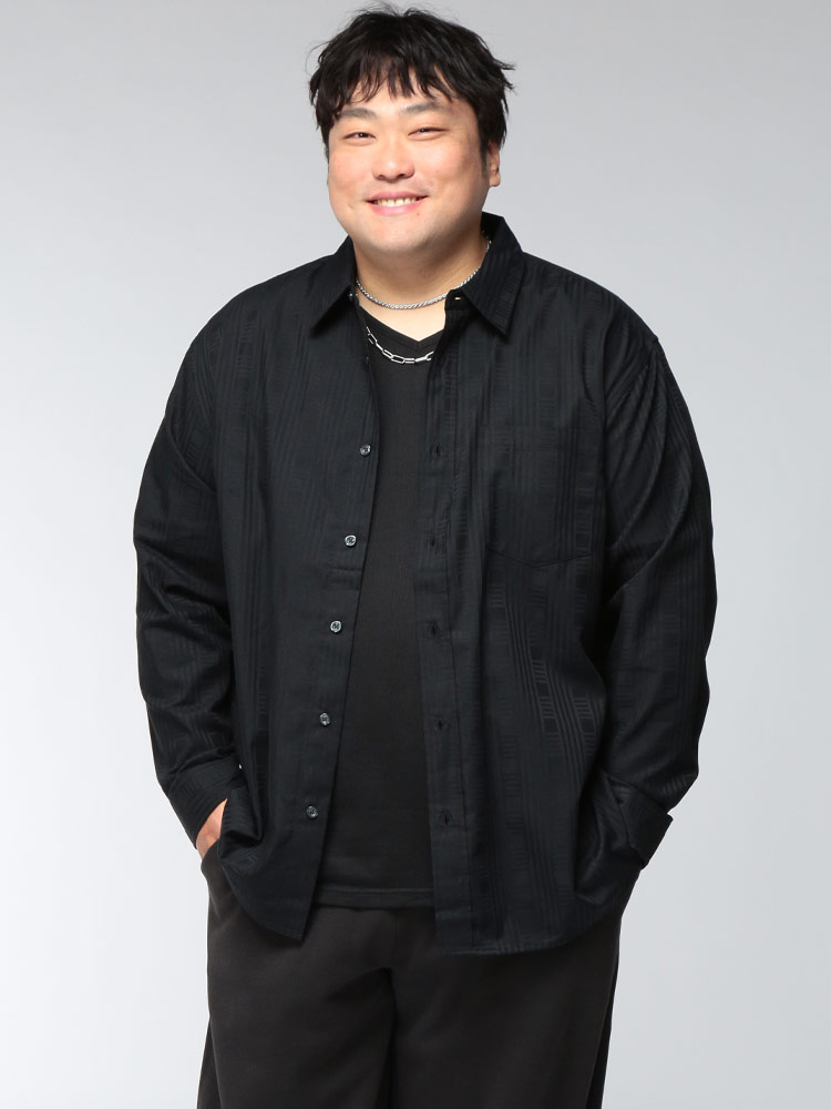 シャツ 長袖 Tシャツ半袖 メンズ 大きいサイズ インナーTシャツ付き