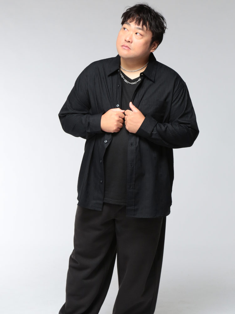 シャツ 長袖 Tシャツ半袖 メンズ 大きいサイズ インナーTシャツ付き