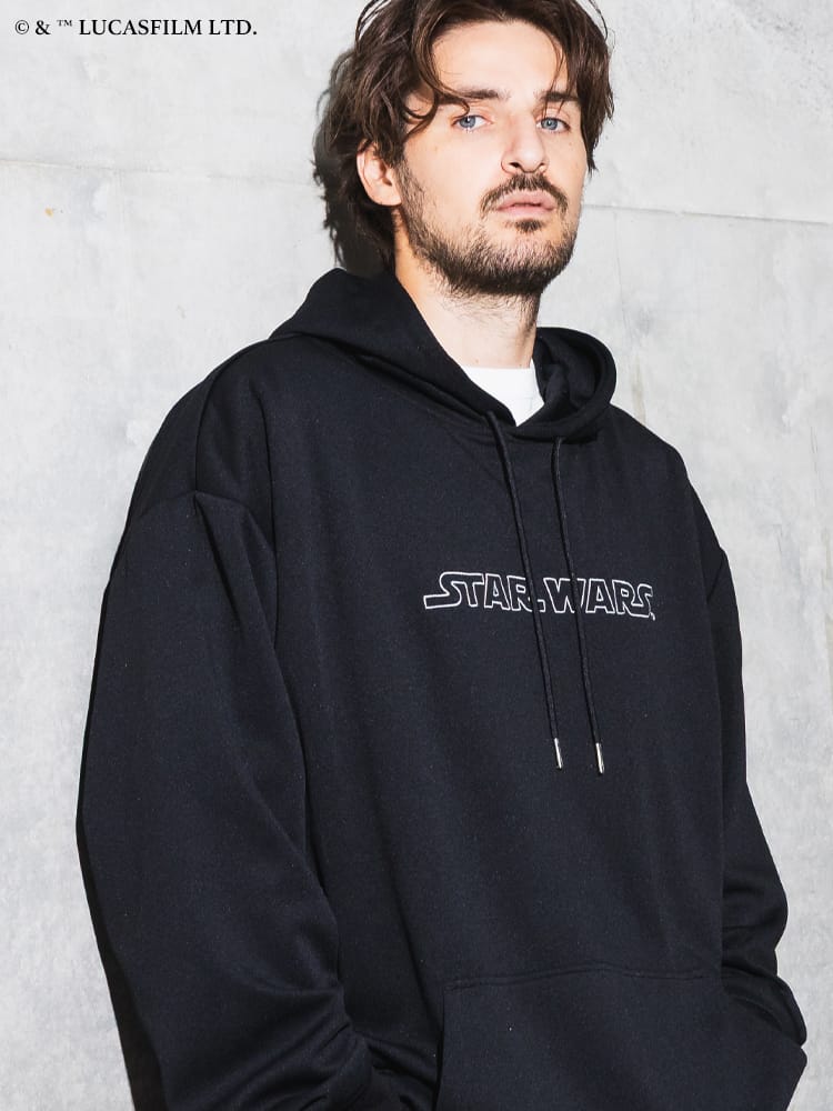 『STAR WARS／スター・ウォーズ』／パーカー メンズ 大きいサイズ 長袖 「ダース・ベイダー」デザインスウェット フーディー ポケット付き／ サカゼン80周年記念 オリジナルデザイン