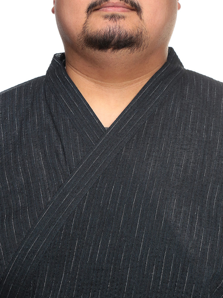 セットアップ 甚平 半袖 ショートパンツ メンズ 大きいサイズ しじら