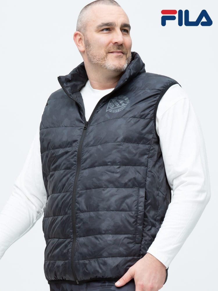 大きいサイズ メンズ FILA (フィラ) FILA GOLF 撥水 迷彩柄 フルジップ 