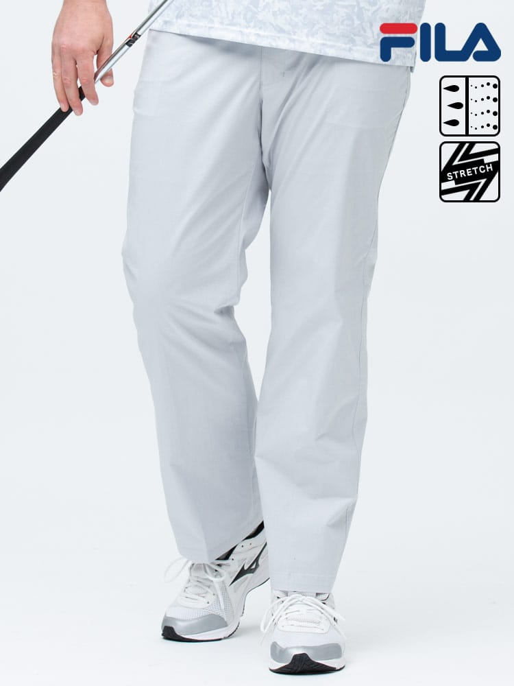 大きいサイズ メンズ FILA (フィラ) FILA GOLF ストレッチ 吸汗速乾 UVカット ツイル ロングパンツ チノパン
