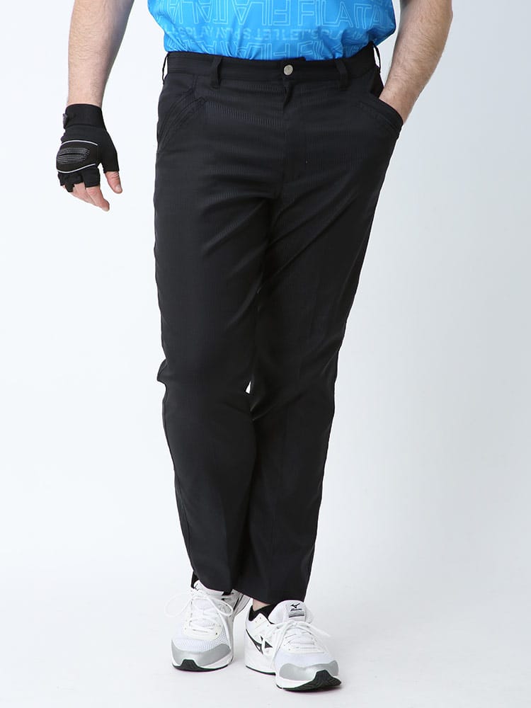大きいサイズ メンズ FILA (フィラ) FILA GOLF 吸汗速乾 ヘリンボン テーパードパンツ チノパン