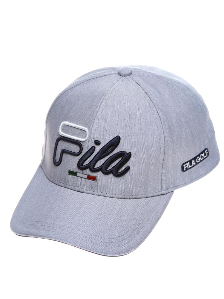 大きいサイズ メンズ FILA (フィラ) FILA GOLF ロゴ刺繍 ヘリンボン キャップ