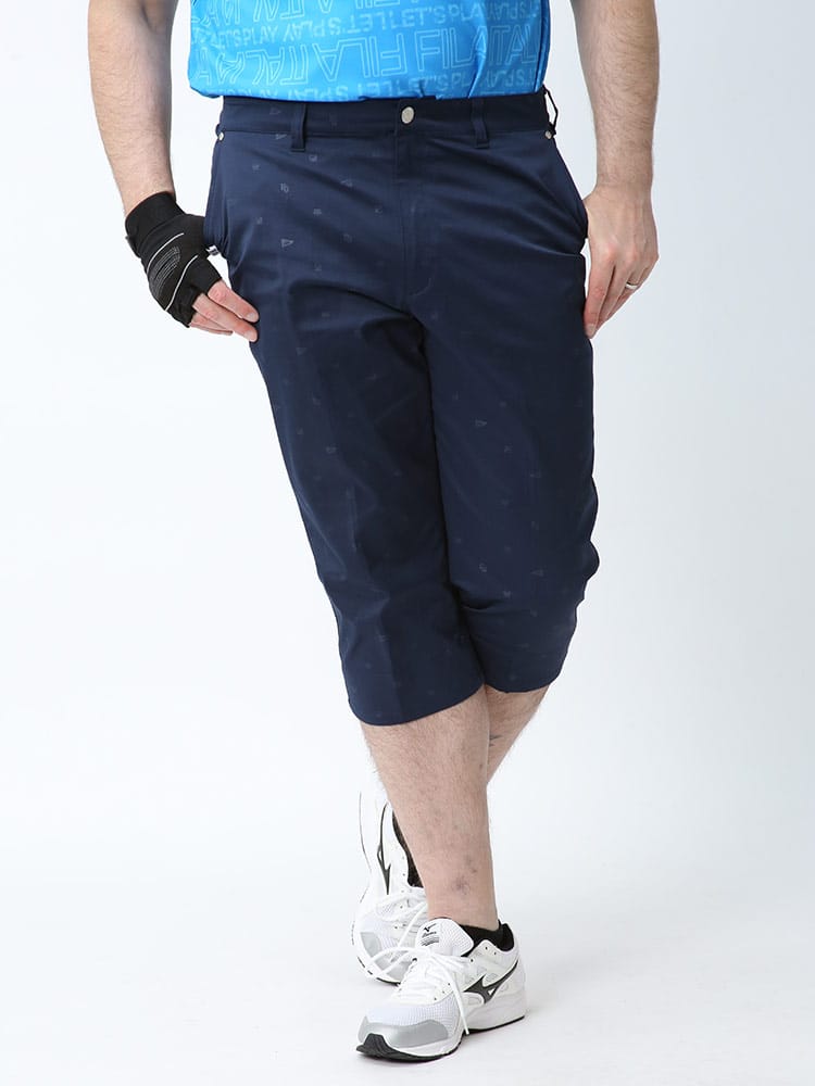 大きいサイズ メンズ FILA (フィラ) FILA GOLF ストレッチ 吸汗速乾 UVカット ツイル クロップドパンツ