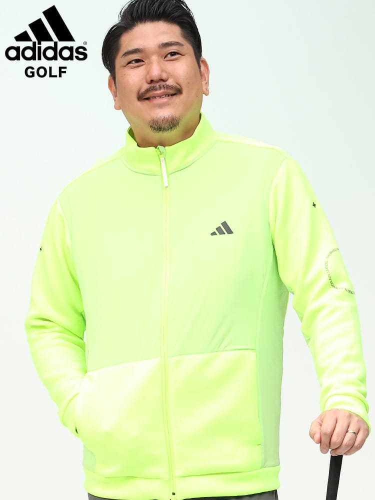 GOLF ダンボールニット フルジップ ジャケット (adidas) アディダス 大きいサイズ メンズ