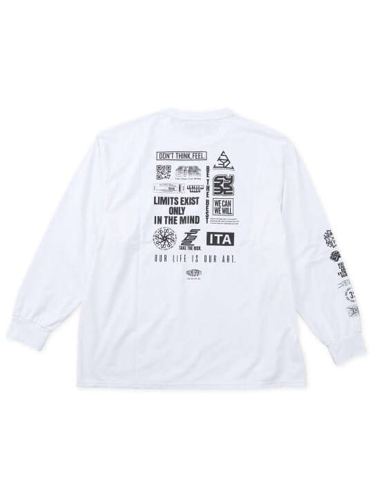 SY32 by SWEET YEARS マルチロゴ長袖Tシャツ (1278-6121) 3L 4L 5L 6L 