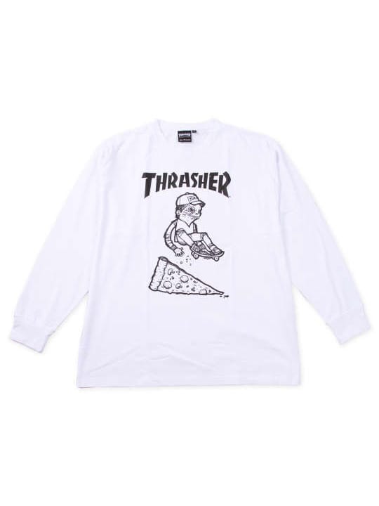 THRASHER PIZZA長袖Tシャツ (1278-4665)