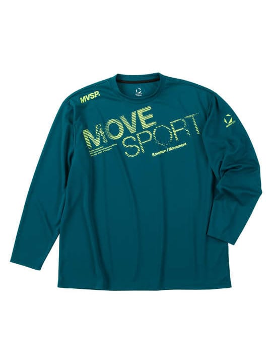 MOVESPORT ドライメッシュビッグロゴ長袖シャツ (1278-5320)