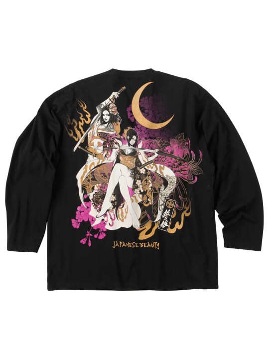 絡繰魂抜刀娘 凛&穂乃花長袖Tシャツ (1258-5350) 3L 4L 5L 6L 8L 