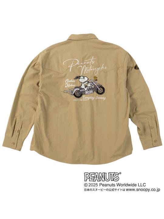 FLAGSTAFF×PEANUTS スヌーピーコラボリップストップ長袖シャツ (1277-5335)