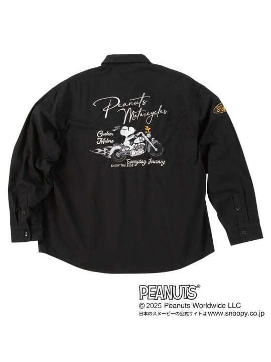 FLAGSTAFF×PEANUTS スヌーピーコラボリップストップ長袖シャツ (1277-5335)