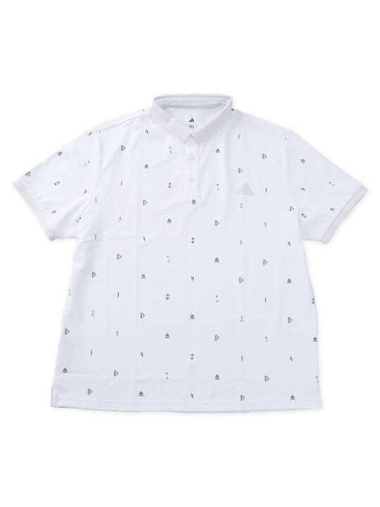 adidas golf CLIMACOOLモノグラム半袖ポロシャツ (1278-6211)