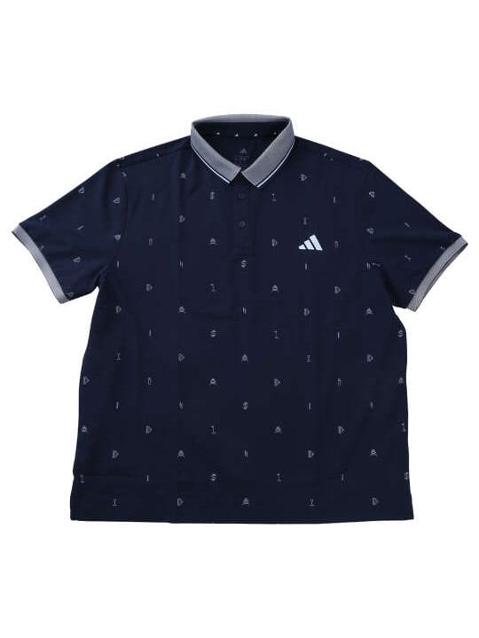adidas golf CLIMACOOLモノグラム半袖ポロシャツ (1278-6211)