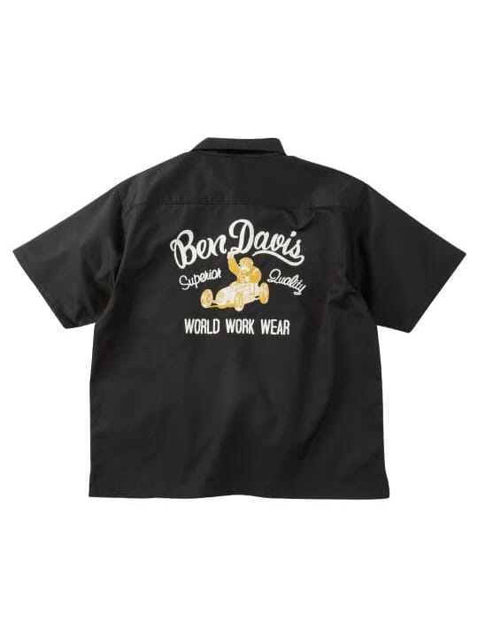 BEN DAVIS レーサーレトロ刺繍ワーク半袖シャツ (1277-6260)