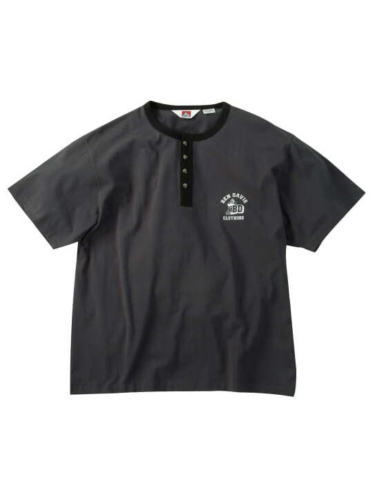 BEN DAVIS リンガーヘンリーネック半袖Tシャツ (1278-6580)