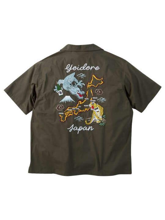 YOIDORE 酔虎と酔龍半袖シャツ (1277-6215)