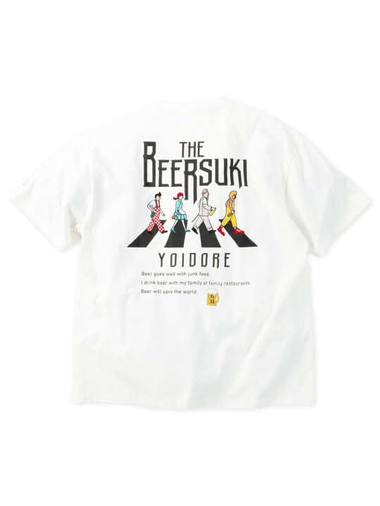 YOIDORE ビール好き半袖Tシャツ (1278-6522)