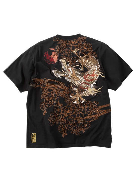絡繰魂 龍神降臨半袖Tシャツ (1258-6285) 3L 4L 5L 6L 8L トップス T 
