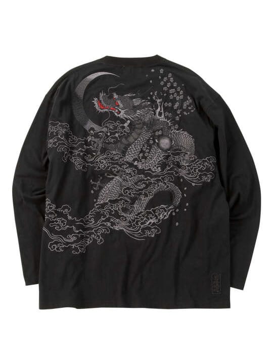 絡繰魂 龍逆鱗長袖Tシャツ (1258-6310)