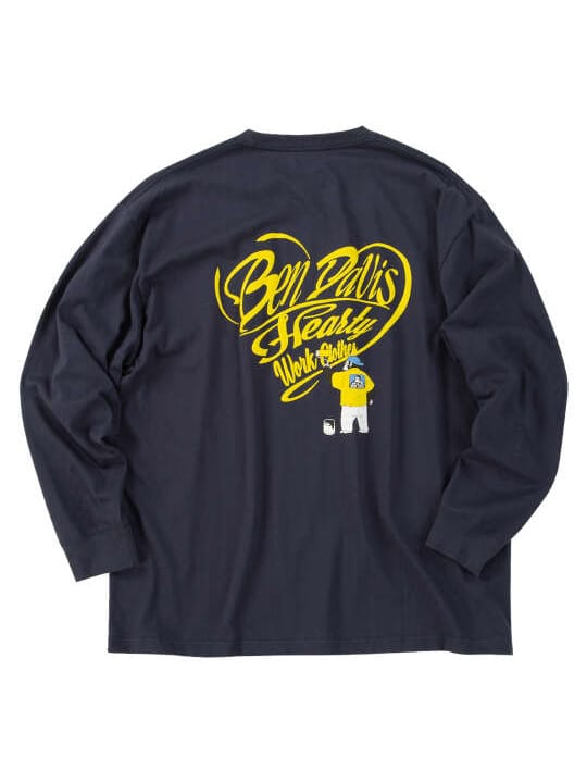BEN DAVIS ハートスクリプトロゴ長袖Tシャツ (1278-6630)