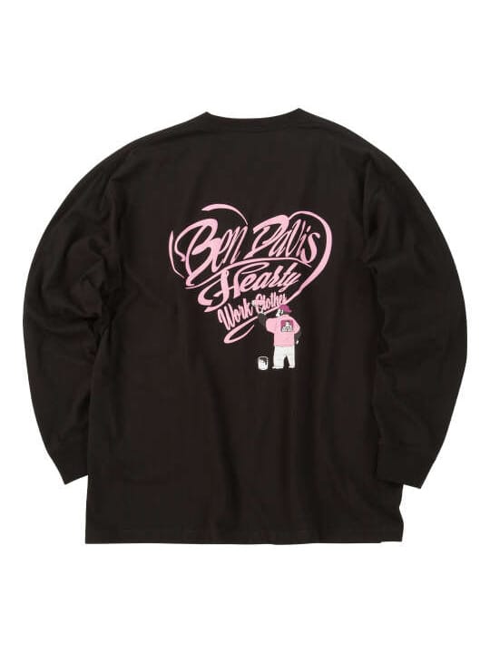 BEN DAVIS ハートスクリプトロゴ長袖Tシャツ (1278-6630)