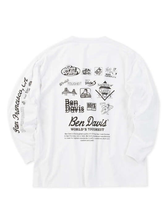 BEN DAVIS グラフィック長袖Tシャツ (1278-6631)