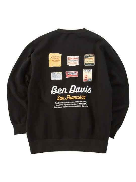 BEN DAVIS ラベルロゴクルーネックスウェット (1278-6632)