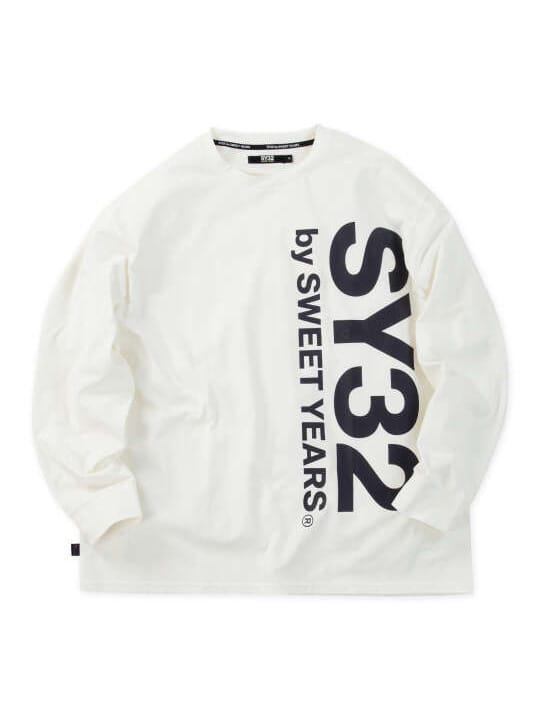 SY32 by SWEET YEARS バーティカルロゴ長袖Tシャツ (1278-6331)