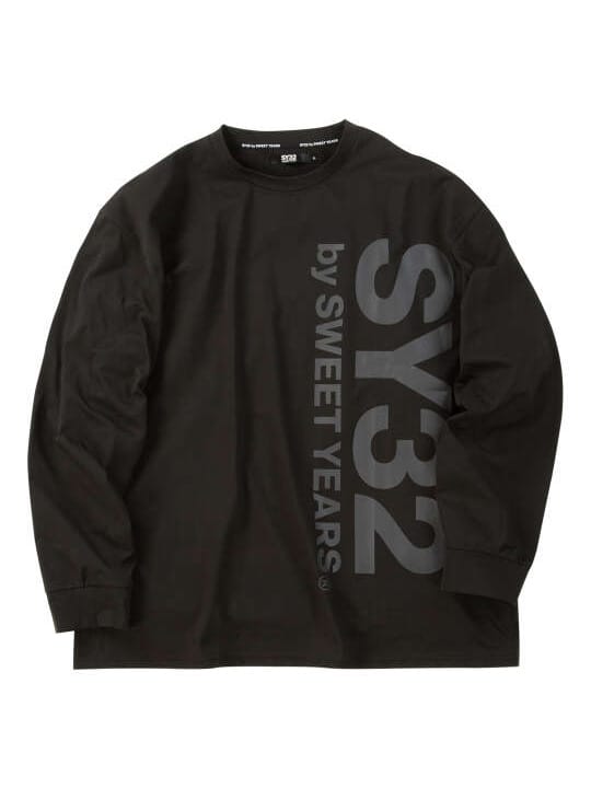 SY32 by SWEET YEARS バーティカルロゴ長袖Tシャツ (1278-6331)