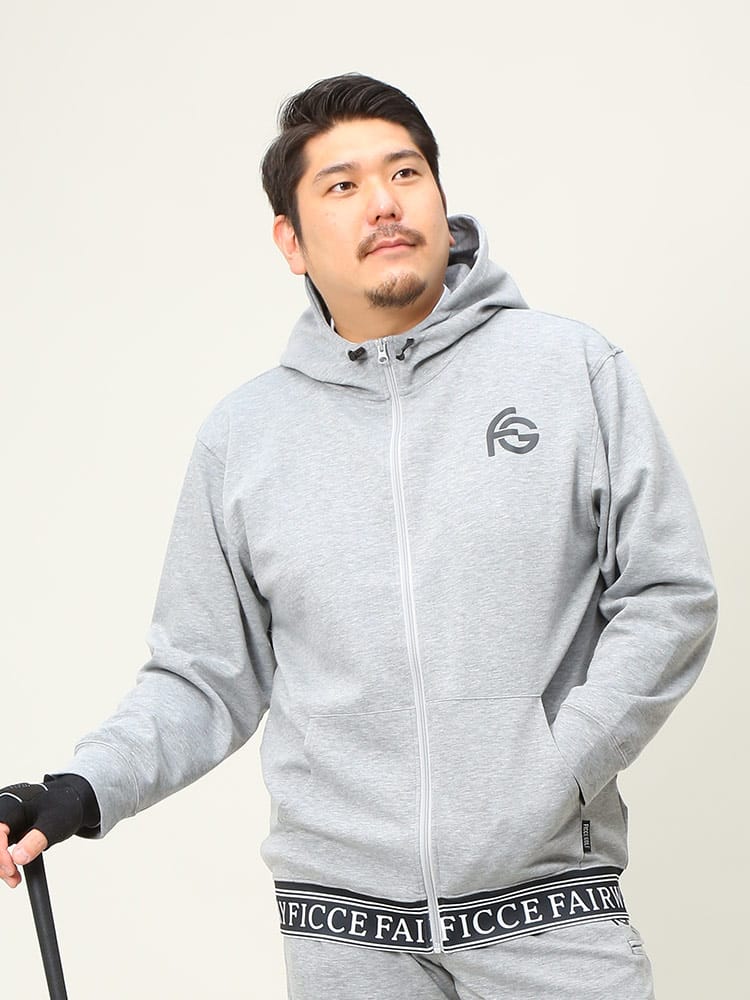 フルジップ パーカー 大きいサイズ サイズ FICCE GOLF (フィッチェゴルフ) ストレッチ トップス 長袖 ゴルフウェア