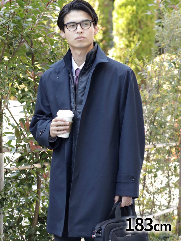 大きいサイズ メンズ B＆T CLUB (ビーアンドティークラブ) 春秋冬対応 撥水 防風 中綿ライナー コート