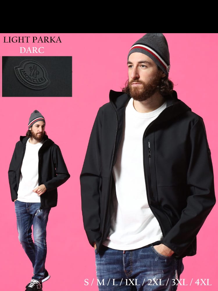 MONCLER (モンクレール) 防水 ソフトシェル ストレッチ フード フルジップ ジャケット DARC MCDARC1