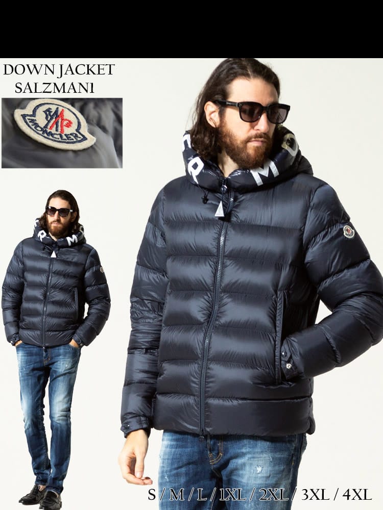 MONCLER (モンクレール) ロゴレタリング フード ダブルジップ ダウンジャケット Salzman MCSALZMAN1