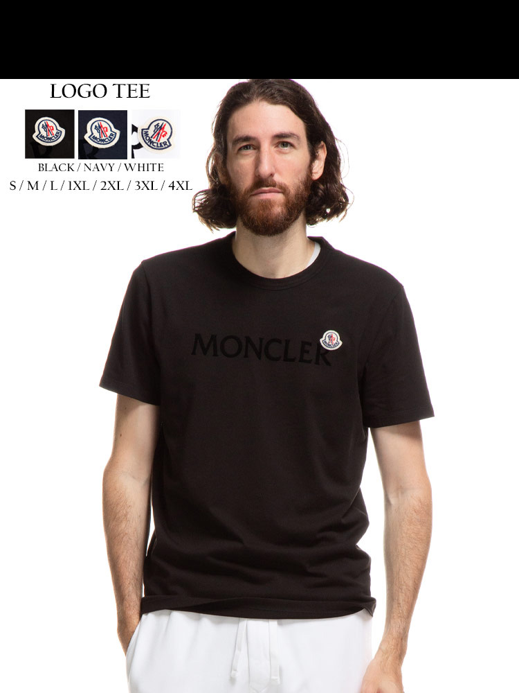 MONCLER (モンクレール) フロントロゴ クルーネック 半袖 Tシャツ MC8C000228390T