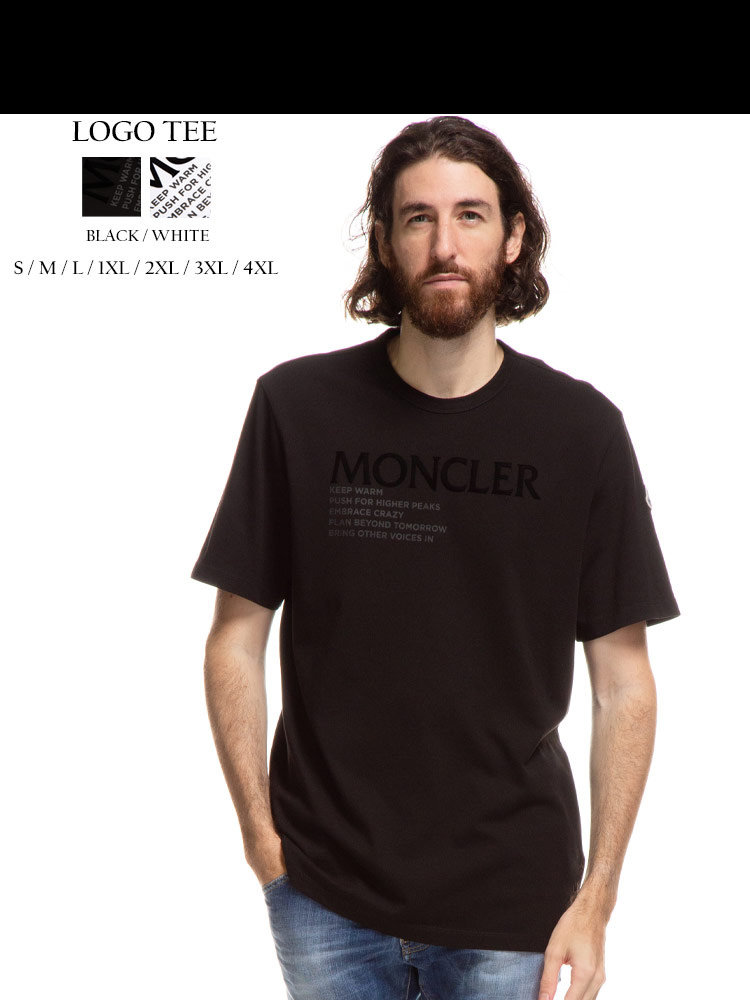 MONCLER (モンクレール) レターロゴ クルーネック 半袖 Tシャツ MC8C000428390T