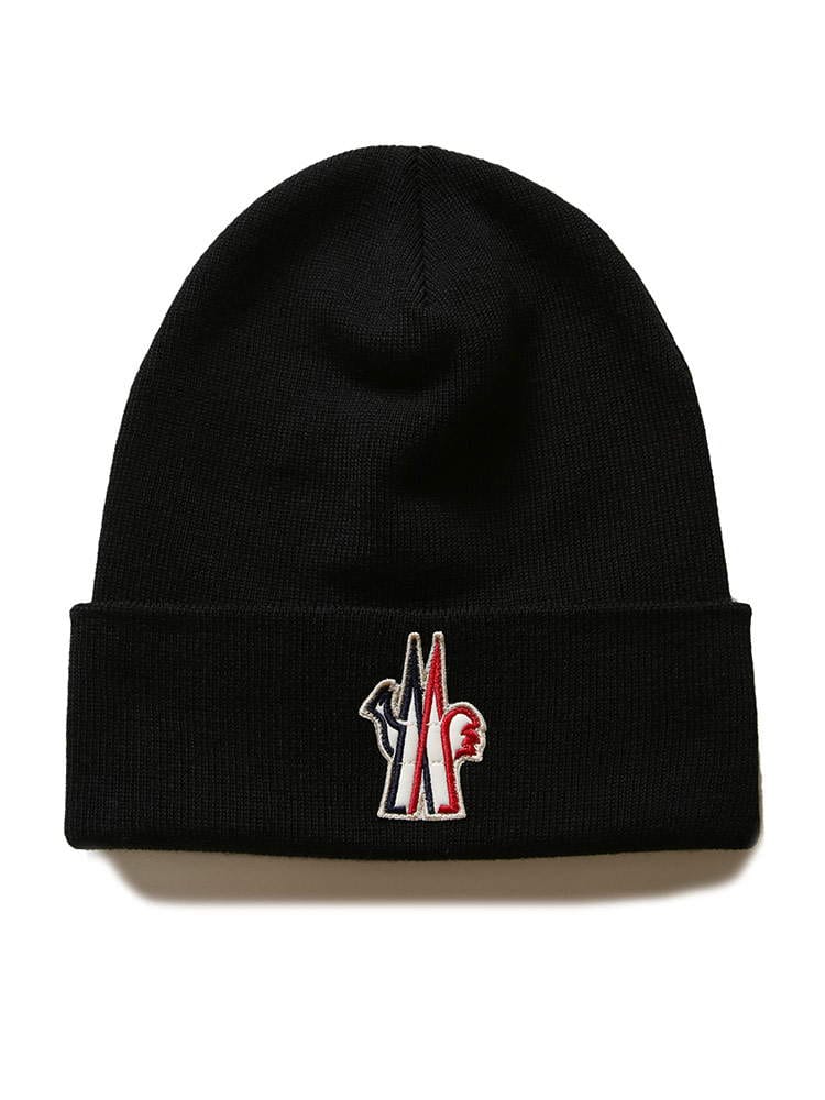 MONCLER GRENOBLE モンクレール グルノーブル ウール100％ マーク ニットキャップ ブランド メンズ レディース 帽子 ニット帽 MCGN3B10009974