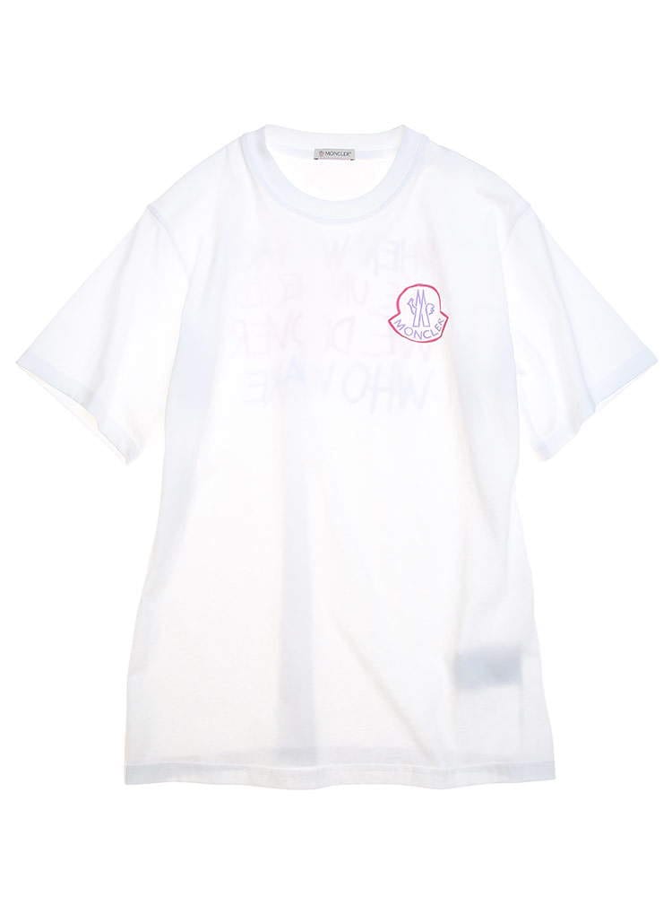 MONCLER (モンクレール) バックプリント ロゴ クルーネック 半袖 T 