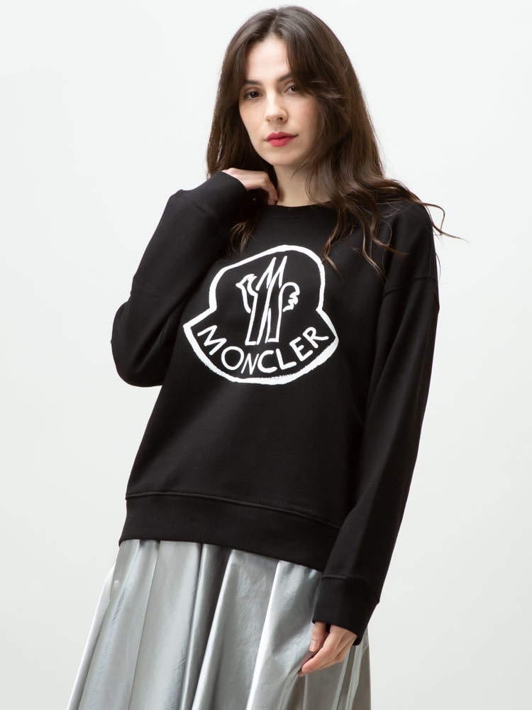 MONCLER (モンクレール) フロントBIGマーク クルーネック スウェット トレーナーMCL8G00023899M1 レディース