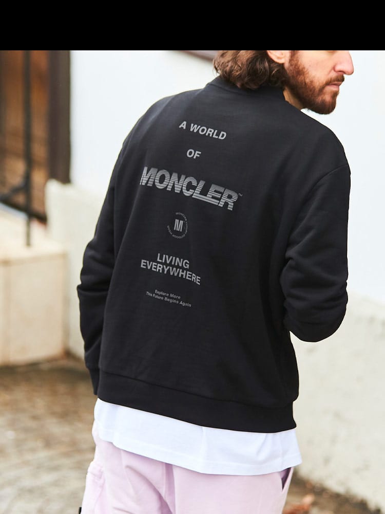 MONCLER (モンクレール) バックプリント クルーネック スウェットシャツ MC8G00031809KR メンズ
