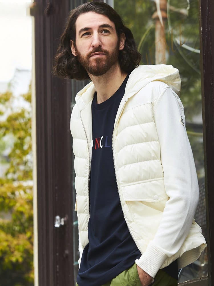 MONCLER (モンクレール) フロントダウン フルジップ ニット パーカー MC9B00019M1393