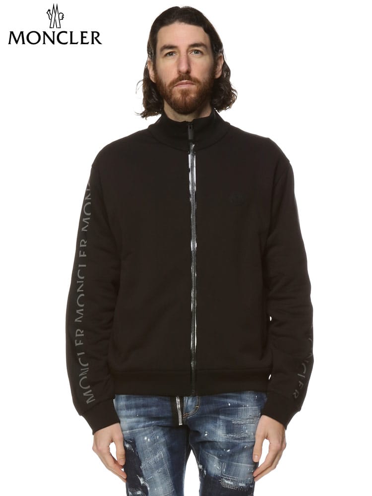 MONCLER モンクレール メンズ スウェット アウター 袖ロゴ プリント ジャケット ブルゾン ロゴ ブランド MC8G00033809KR