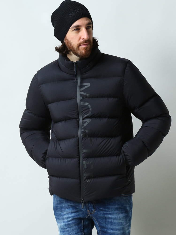 モンクレール メンズ ダウン MONCLER ブランド ダウンジャケット アウター ブルゾン ロゴ フード収納 ジップ Dieng 軽量 大きいサイズ ディエン ショートダウン 黒 MCDIENG2