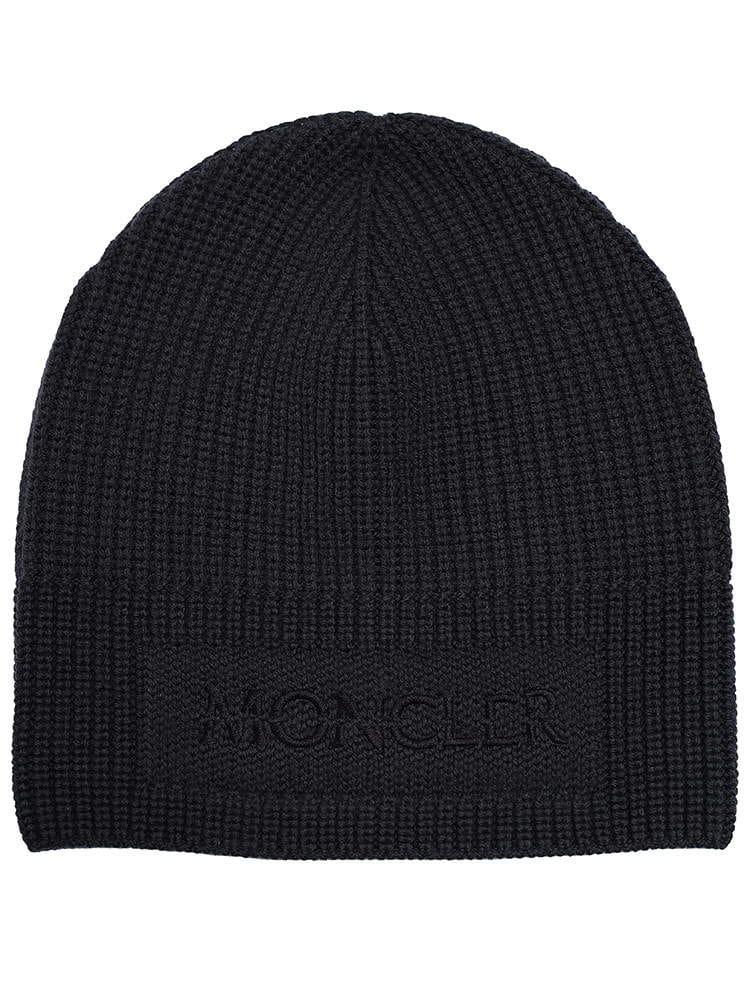 モンクレール メンズ 帽子 MONCLER ブランド ニット帽 ニットキャップ キャップ ロゴ 刺繍 ウール プレゼント ギフト MC3B00003M1131
