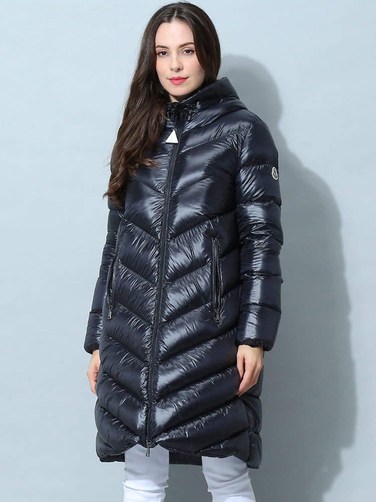 モンクレール レディース ダウン MONCLER ブランド ダウンジャケット ロングダウン アウター コート ブルゾン フード 膝上 ロゴ Cambales 黒 クロ ブラック ベージュ キャンベル MCLCAMBALES2