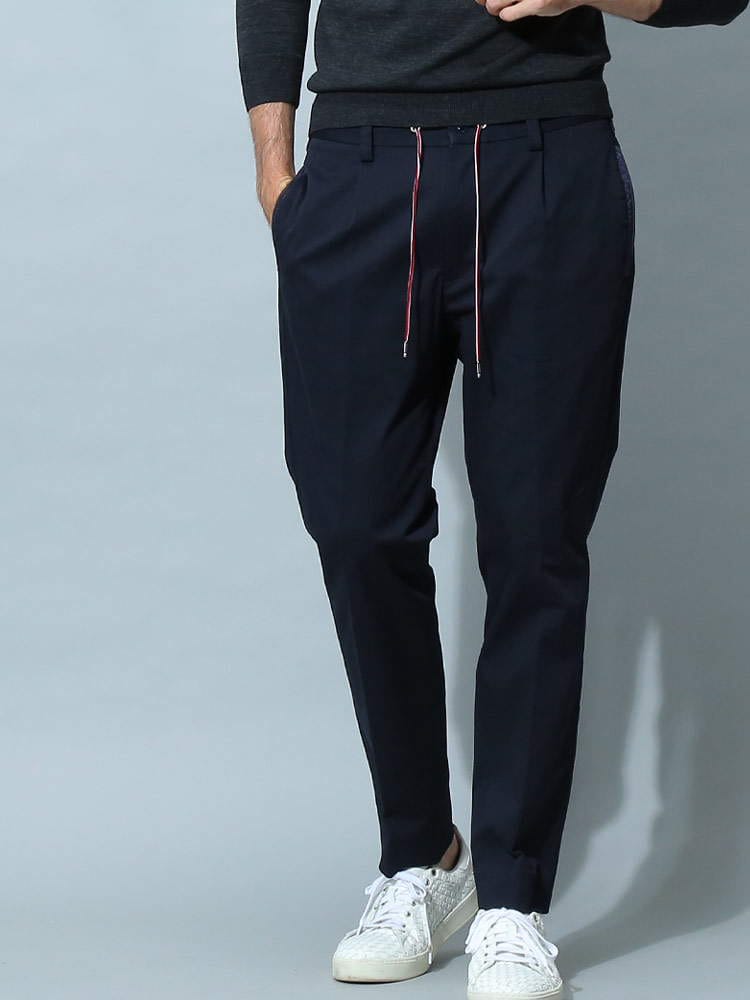 モンクレール メンズ パンツ MONCLER ブランド ボトムス テーパード ウエストコード H20912A0002354A1U トリコロール コットン 大きいサイズ MC2A0002354A1U