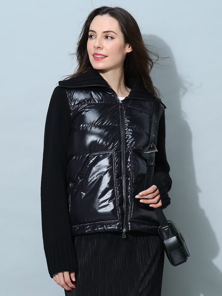 モンクレール レディース ダウン MONCLER ブランド アウター ジャケット ニット カーディガン スタンド レギュラーフィット MCL9B00013M1115