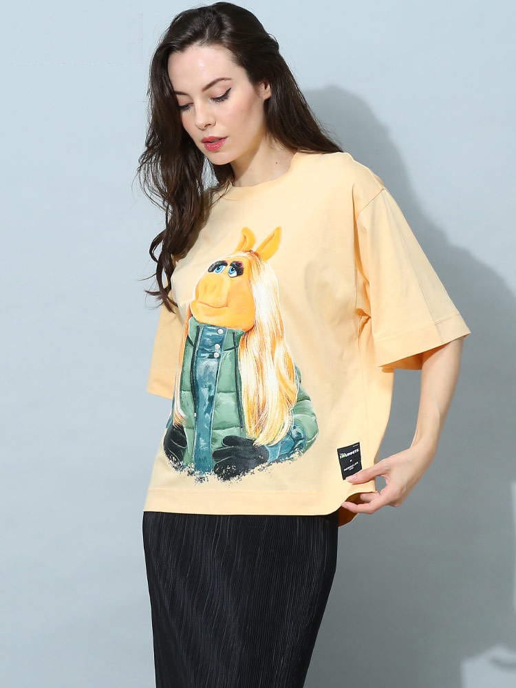 モンクレール レディース Tシャツ 半袖 MONCLER ブランド トップス シャツ 1952 ミスピギー プリント ルーズフィット MCL8C00002M2495