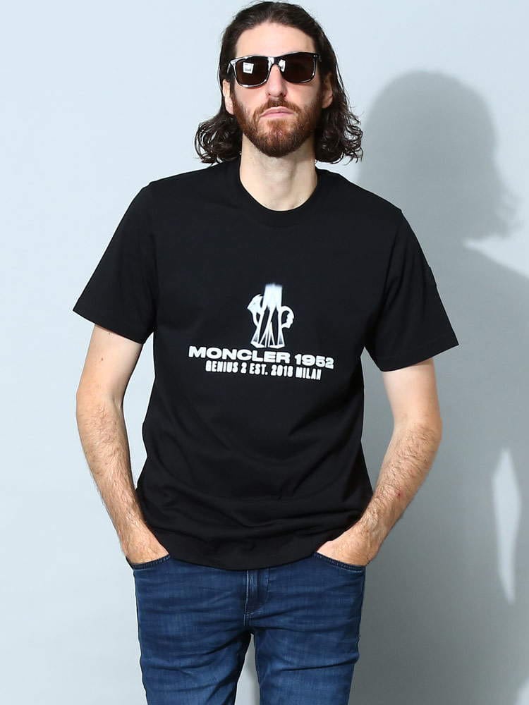 モンクレール メンズ Tシャツ 半袖 MONCLER ブランド カットソー トップス シャツ GENIUS ジーニアス ロゴ プリント MC8C00002M2326